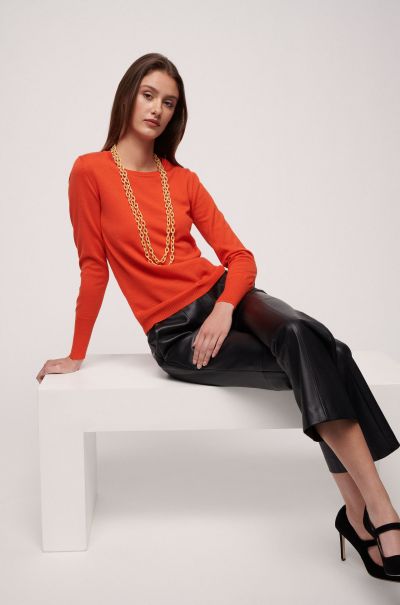Knitwear Mossa|Wool Pullover Women Cream Luisa Spagnoli