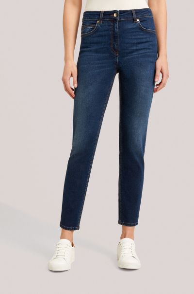 Women Opra|Jeans With Logo Blue Luisa Spagnoli Pants