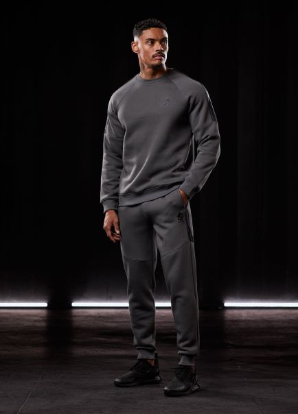 Tracksuits Gym King Premium Taped Tracksuit - Grey Discounted Men