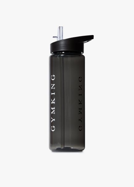 Men Gym King Plastic Water Bottle - Black Made-To-Order Accessories